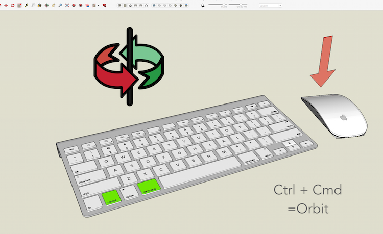 Apple Magic Mouse gestures voor SketchUp Pro