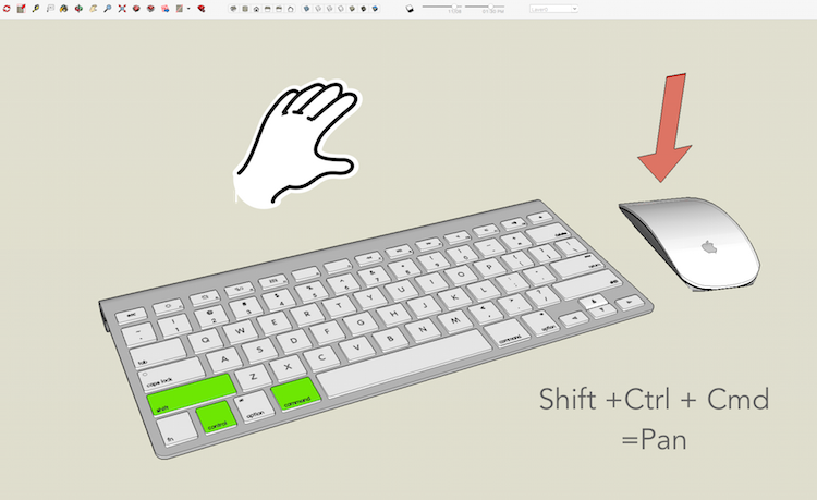 Apple Magic Mouse gestures voor SketchUp Pro