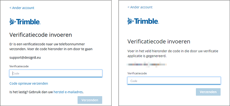 Verificatiecode invoeren